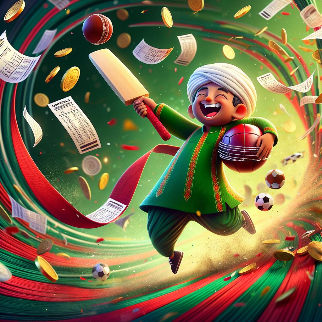 Bat333 Bet sports betting characters with cricket and football themes
